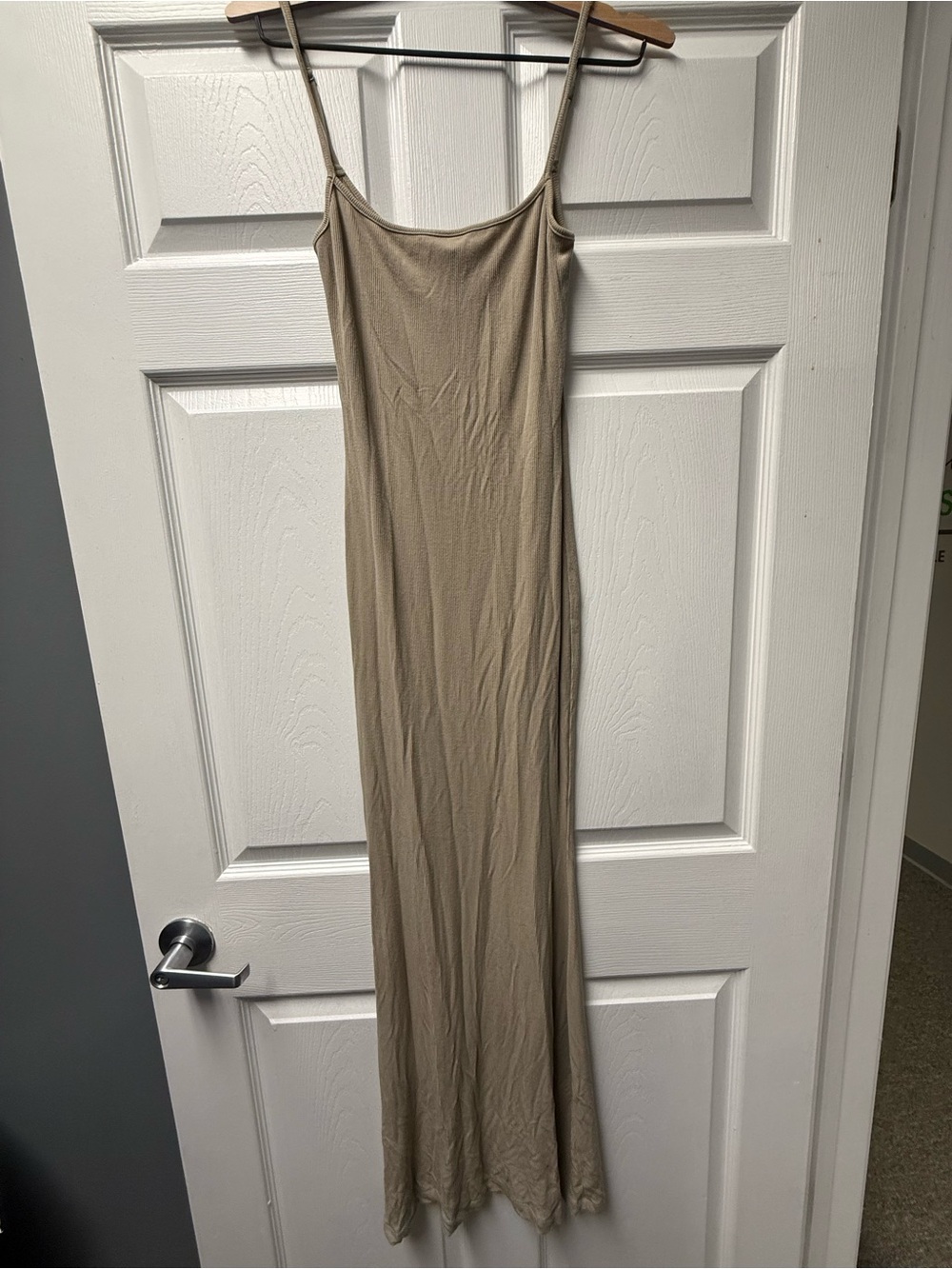 SKIMS Neutral Beige Midi Bodycon Dress